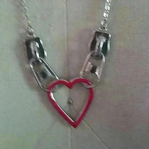 2/$4 bundle to save Zipper heart necklace. - Picture 2 of 2